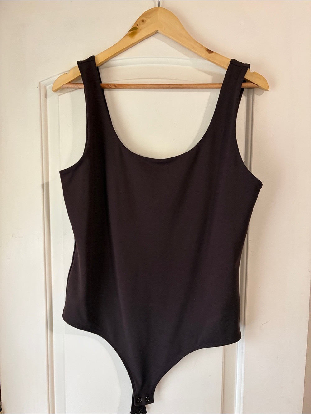Express Brown Scoop-Neck Stretch Bodysuit